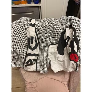 Vintage Big Dogs Shorts Men's Size XL Black/ White Polka Dots